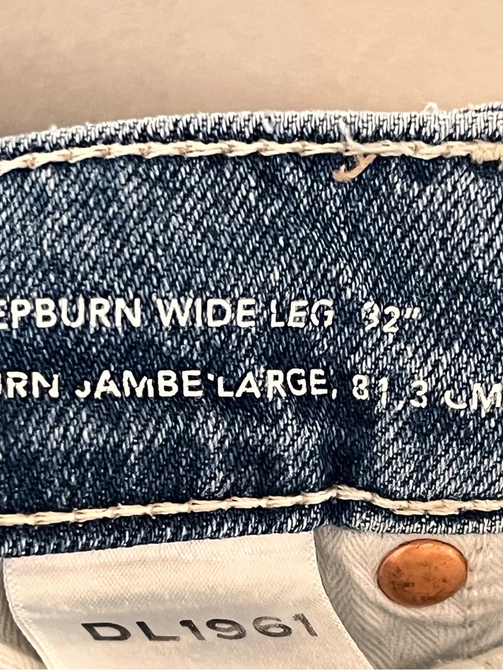 DL 1961 Ripped High Waist Wide Leg Crop Jeans Light Blue Wash Size 31/12 - Picture 9 of 16